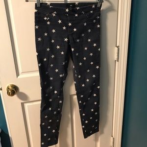 Star patterned patriotic navy and white stretch skinny jeans from H&M